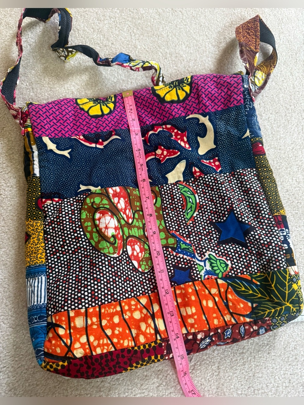 BOHO Patchwork Crossbody Messenger Bag - Picture 6 of 6